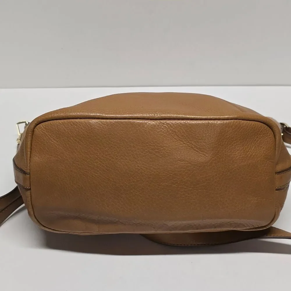Stella & Dot Covet Sunday Crossbody Bag / Saddle / Tan Leather